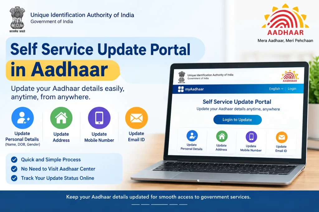 SSUP Full Form Self Service Update Portal in Aadhaar
