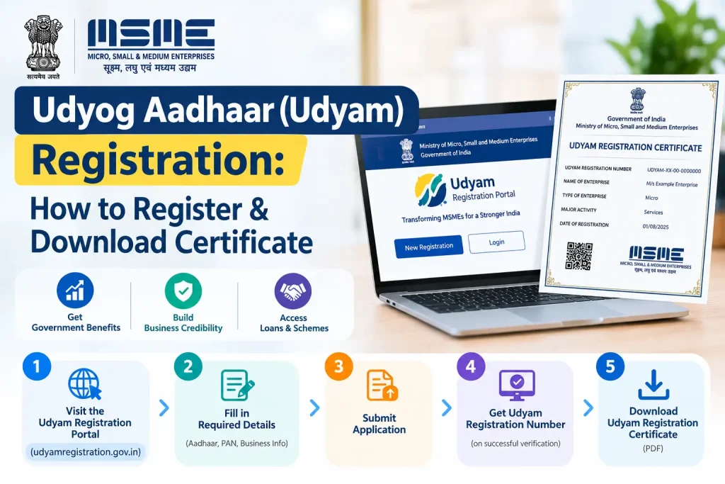 Udyam Registration online and certificate download guide