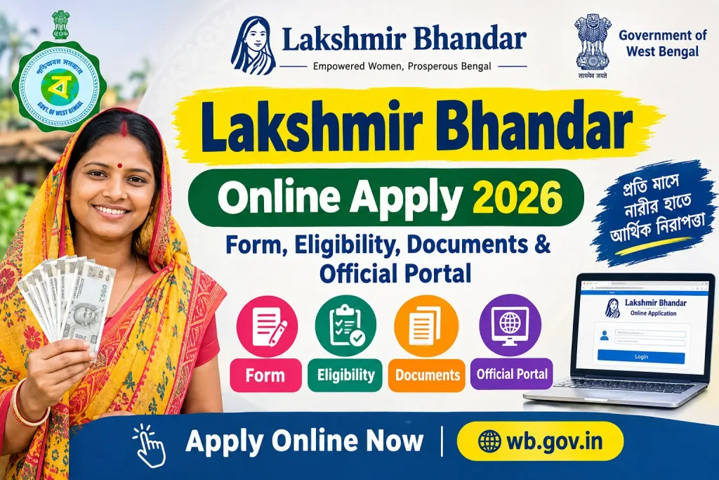 Lakshmir Bhandar Online Apply 2026 – Form, Eligibility, Documents and Official Portal