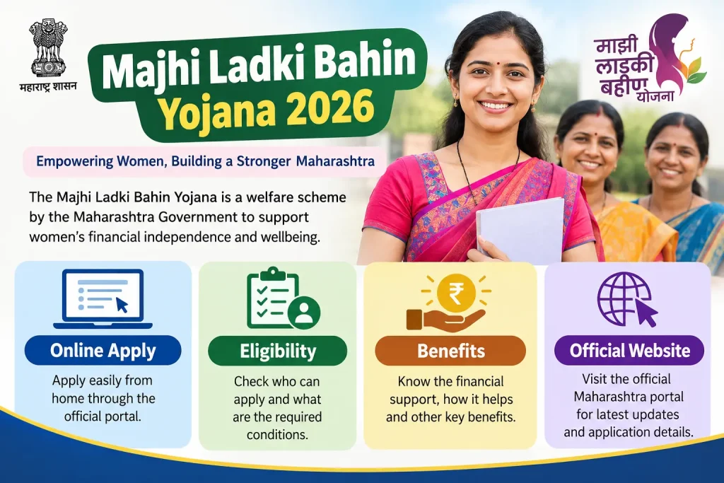 Majhi Ladki Bahin Yojana 2026 online apply, eligibility, benefits and official website