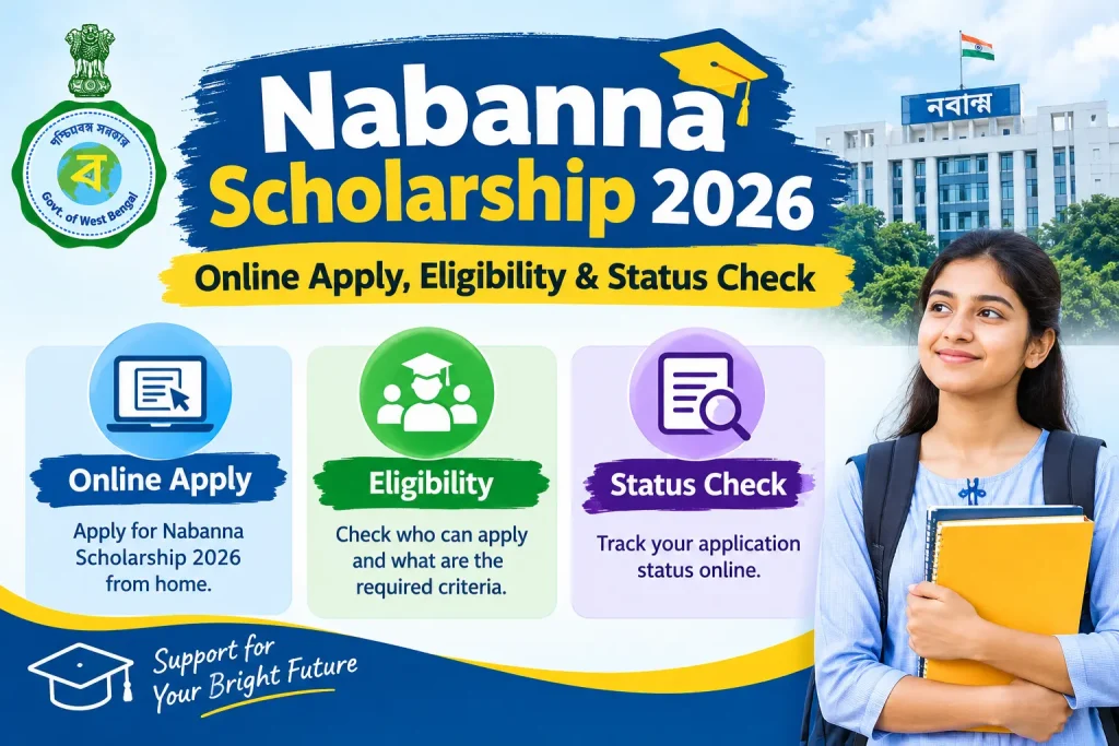 Nabanna Scholarship 2026 online application, eligibility and status check guide