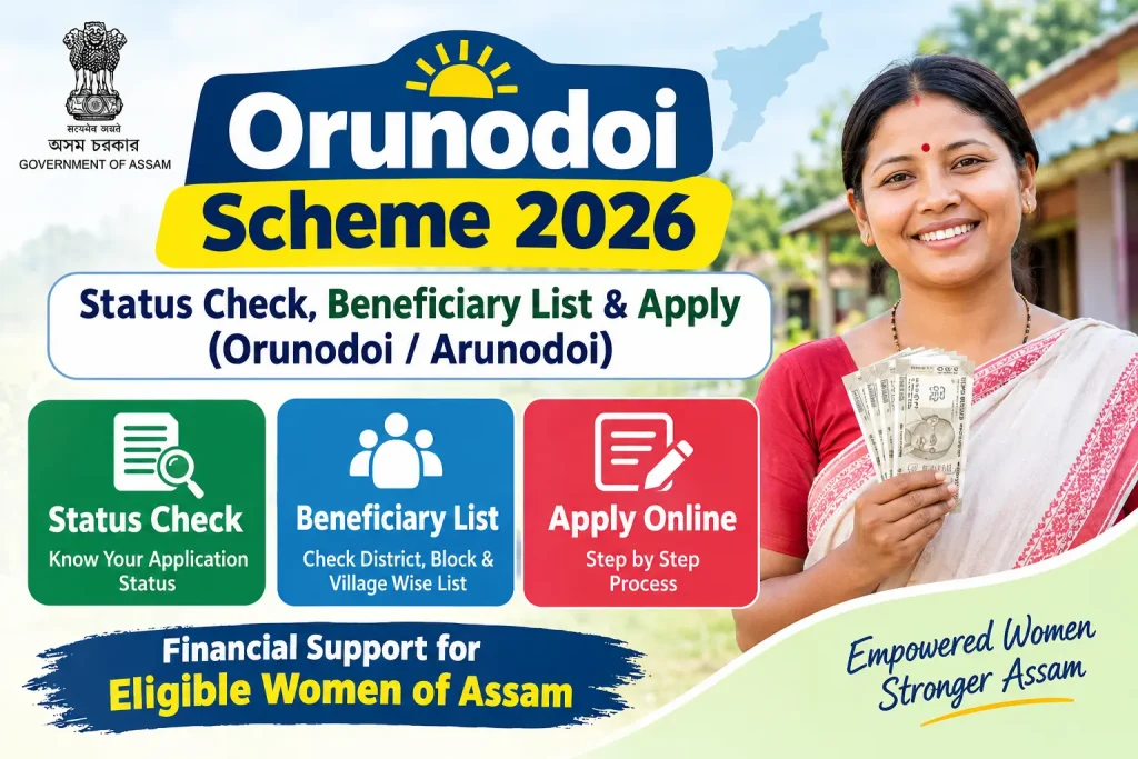 Orunodoi Scheme 2026 Status Check, Beneficiary List and Apply Online