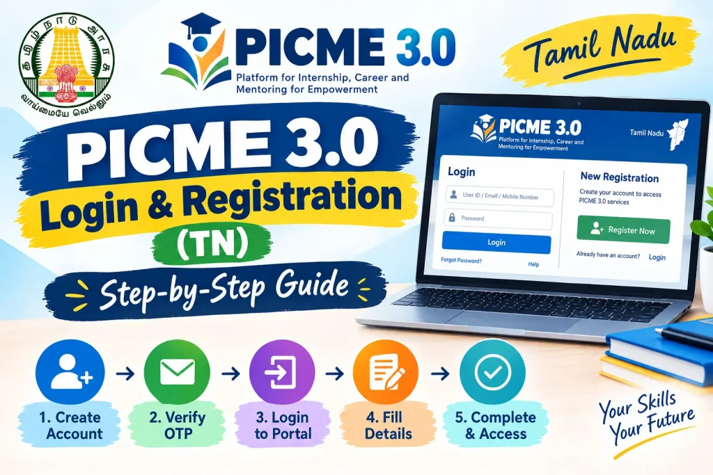 PICME 3.0 Login & Registration (TN): Step-by-Step Guide PICME 3.0 Login and Registration Tamil Nadu