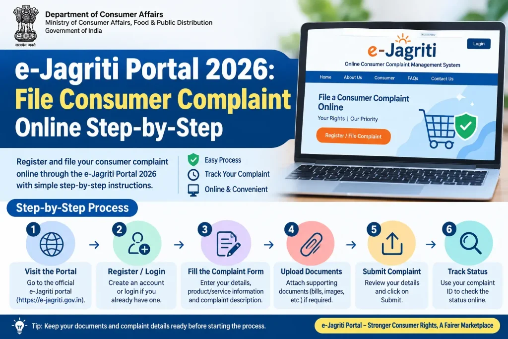 e-Jagriti Portal 2026: File Consumer Complaint Online Step-by-Step